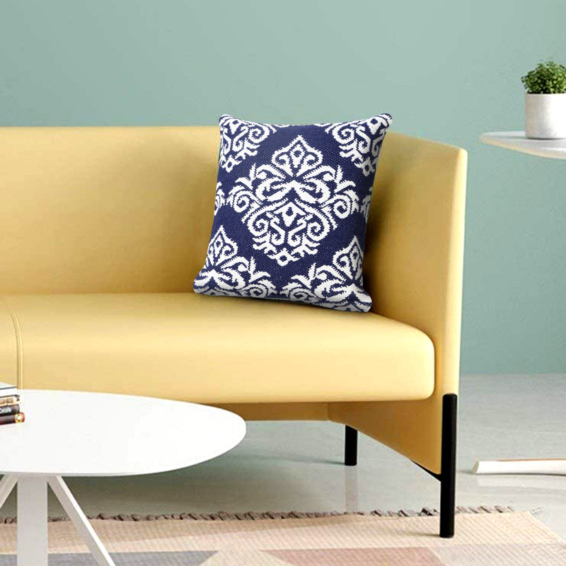 Ensemble de housse de coussin bleu uni, Bleu