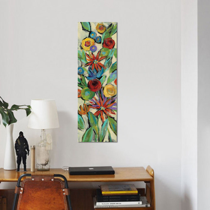 «Confetti Floral III» par Silvia Vassileva, reproduction d'art sur toile panoramique, H 36 po x l 12 po x P 1,5 po