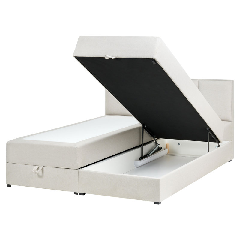 Upholstered Divan Bed, Kingsize (5'), Off White