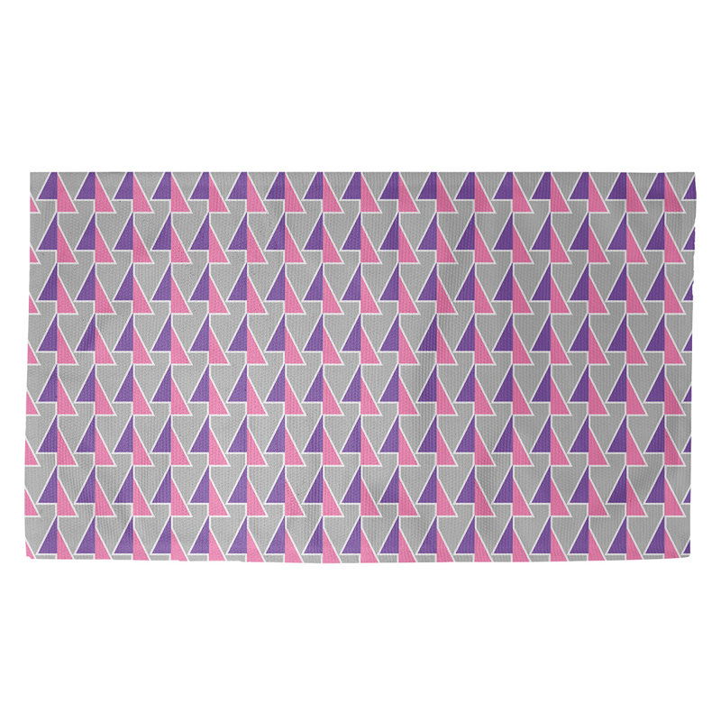 Tapis rose à motif de flèches mouvantes, Rectangle 2 pi x 3 pi