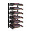Support à vin industriel en chrome et noir mat Abbie-Marie pour 18 bouteilles - H 45 po x l 14,75 po-2031397376-2031484344