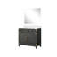 Meuble-lavabo en chêne noir avec comptoir en marbre de culture Miroir - Armoire de rangement spacieuse à fermeture douce 36 W x 22 P