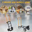 Chariot à main 4 roues convertible 2 en 1 plateforme Dolly Robuste Chariot utilitaire pliable d'une capacité de 600 lb pour un entrepôt de jardin