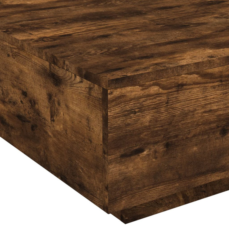 Coffee Table Engineered Wood Accent Side Sofa End Table Multi Colors, Smoked Oak