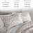 Southshore Fine Linens Forevermore Blush Reversible Cotton Duvet Cover Set, 300 Thread Count Sateen, 3-Piece with 1 Duvet Cover and 2 Standard Shams, Full/Queen-1109115212-1109115214