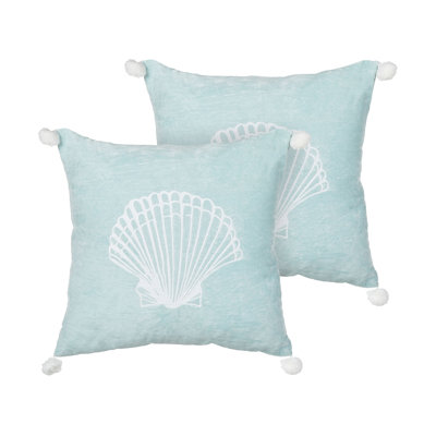 Castlethorpe Blue Square Cushion