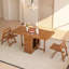 Ensemble de salle à manger 5 pièces: table à rallonge à rallonge de 51 po avec 4 chaises pliantes, ensemble de salle à manger en bois compact pour petits espaces-131440840