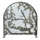 Fly Fishing Creek Single Panel Fireplace Screen