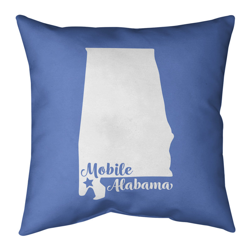 Linen Pillow Cover, 16" H x 16" W, Blue