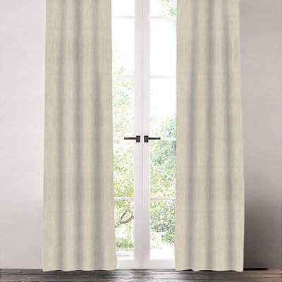 Solid Linen Curtains / Drapes Single Panel