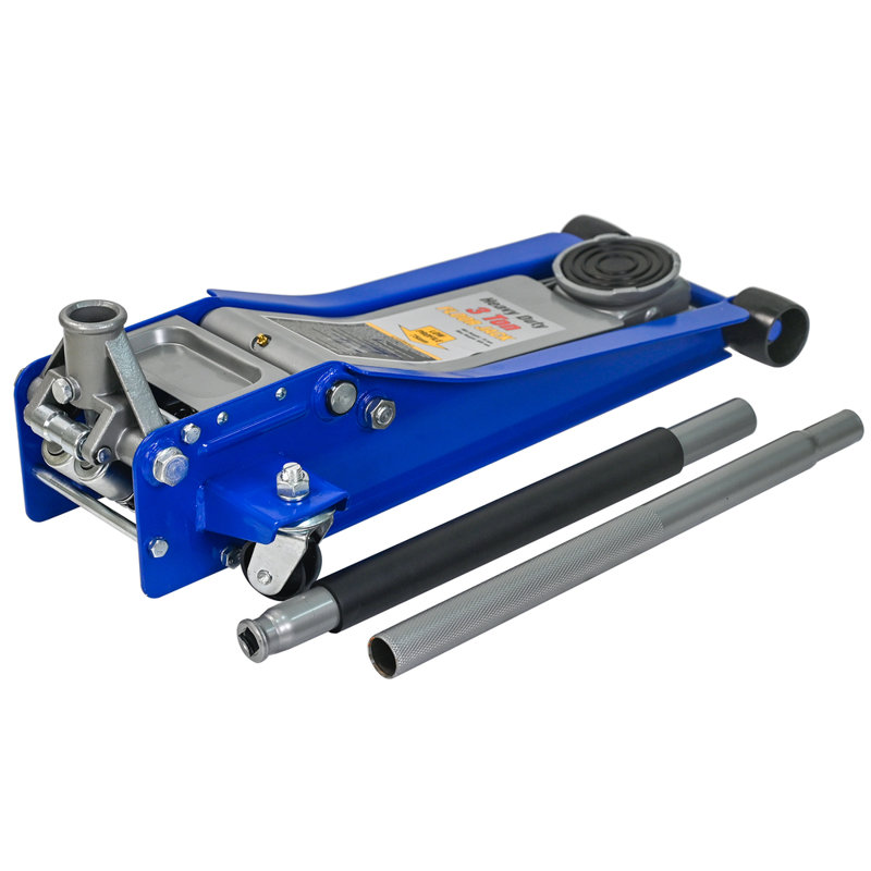 Professional Dual Piston Floor Jack - 3 Tonne, Low-Profile Design For Diyers & Mechanics (Cars/Suvs)