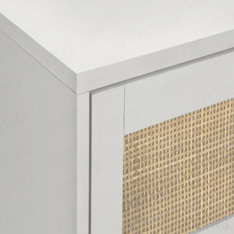 Table de bout moderne en stratifié avec tiroir de rangement