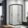 36" - 36" W x 72" H Double Sliding Framed Round Shower Enclosure with 1/4" Clear Tempered Glass