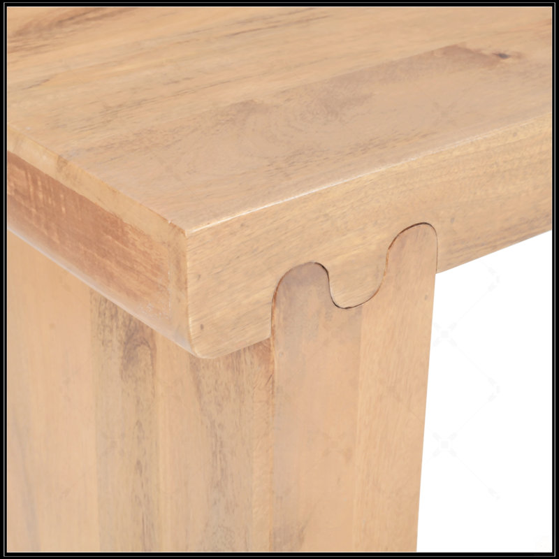 Table d'entrée en bois de manguier de ferme, table de canapé épaissie de 45 pouces, console étroite minimaliste pour une vie moderne et durable.