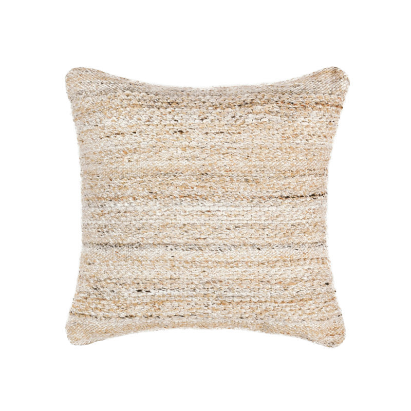 Coussin décoratif en tissu recyclé Ford, Carré 24 po