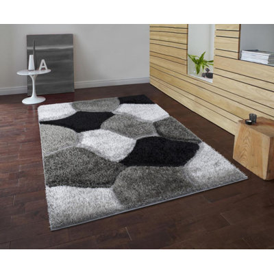 Abellas-Bauzo Geometric Shag Indoor / Outdoor Area Rug