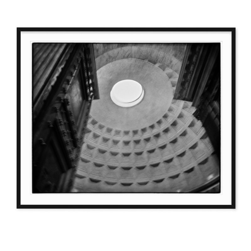 The Pantheon - Picture Frame Photograph on Paper, 29.5" H x 35.5" W, Black Framed