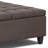 Harrison 40"W Upholstered Large Square Coffee Table Storage Ottoman with Split Lift Top-105374281