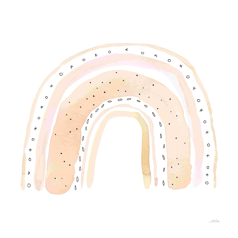 «Rainbow Sweet» par Katrina Pete - Peinture, H 20 po x l 20 po, Non, Papier avec cadre photo en érable