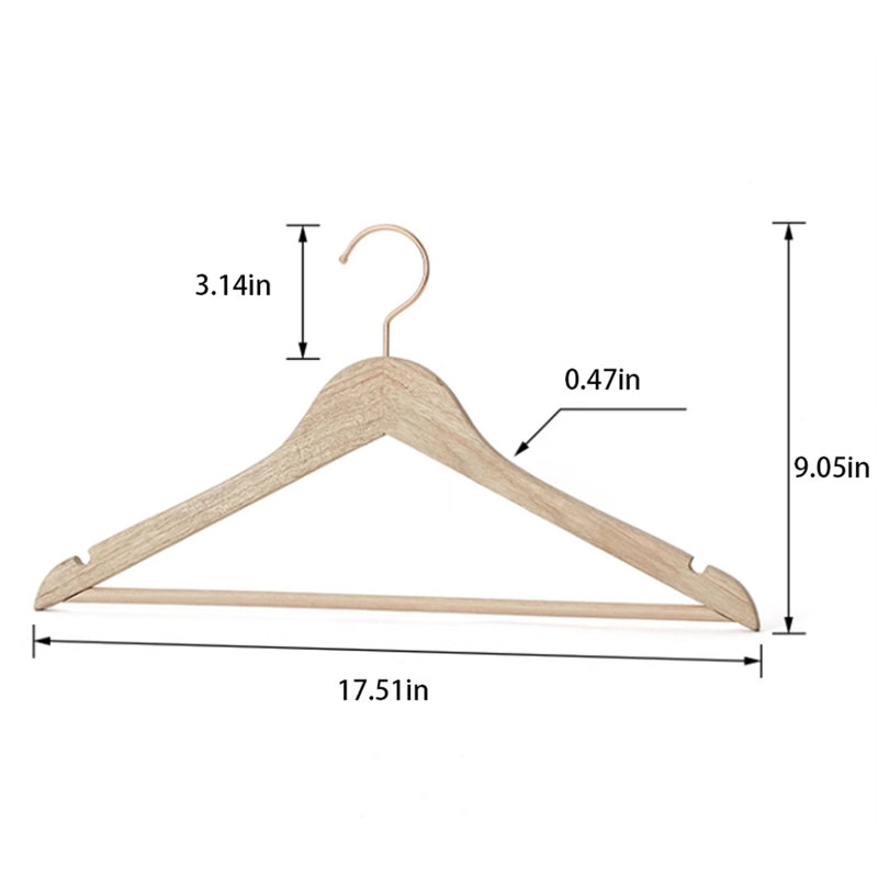 Timberpro Solid Wood Multifunctional Clothes Hanger, 15