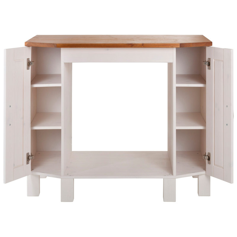 Martindale 85cm Kitchen Pantry, White/Honey