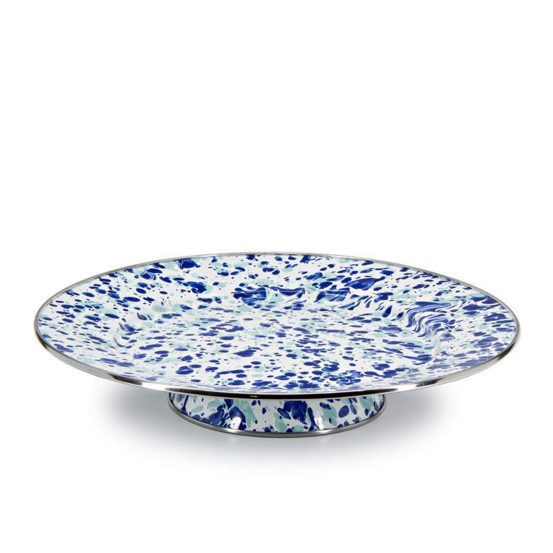 Solid Cake Stand, Taupe Swirl