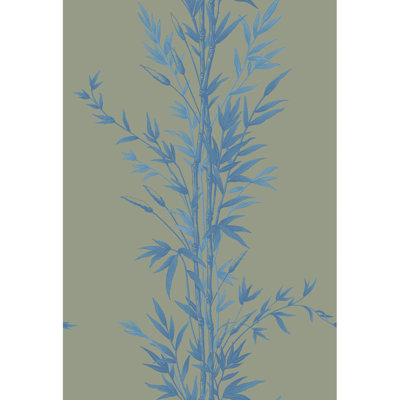 Bamboo Floral Non-Pasted Wallpaper Roll