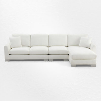 3 - Piece Upholstered L-Shaped Sectional Couch