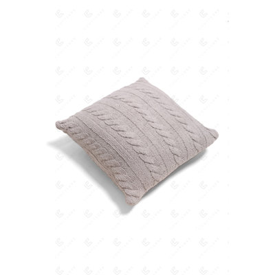 Braided Cable Knit Luxury Soft Cushion Cover - GRAY