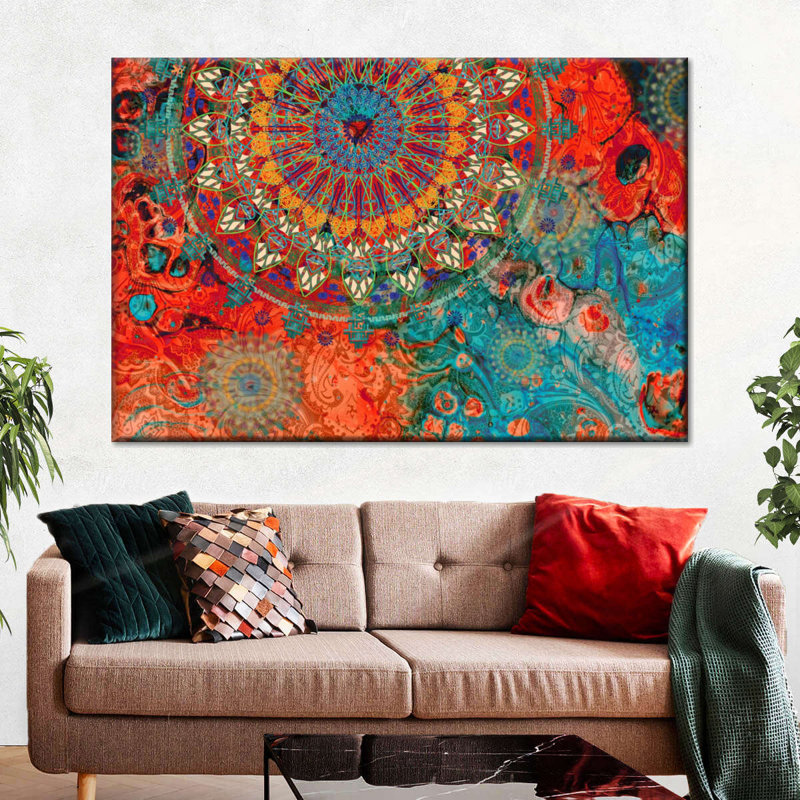 " Abstract Tribal Mandalas ", 26" H x 39" W x 1.25" D