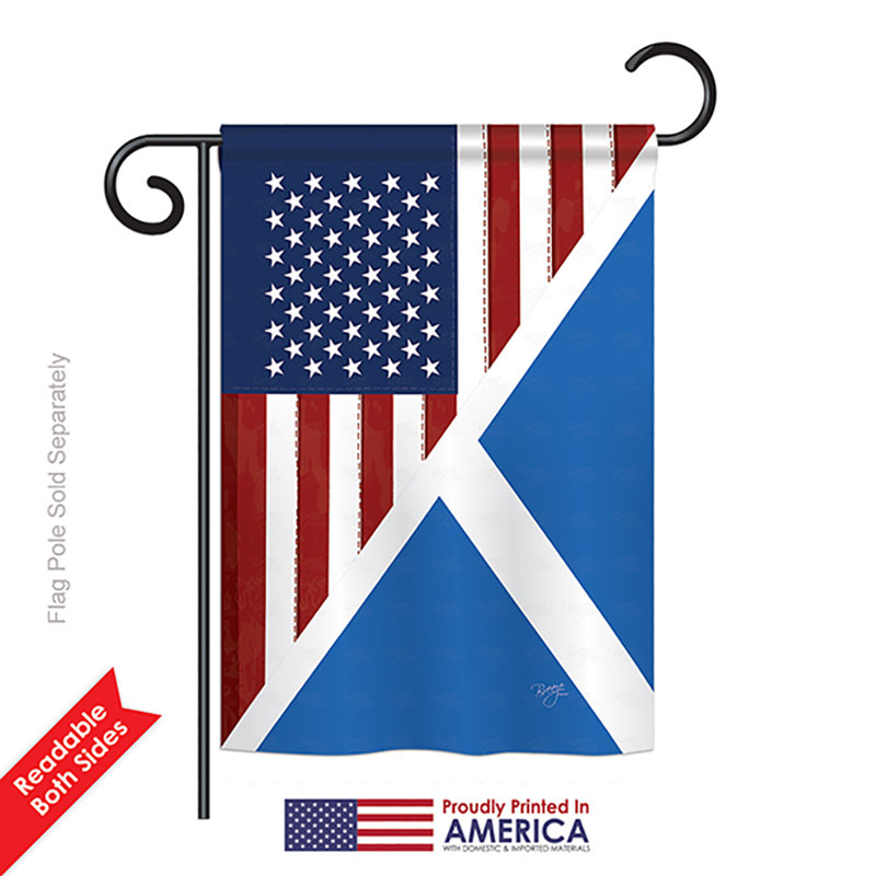 Drapeau de maison / jardin en polyester à 2 côtés American Ecosse, H 18 po x l 13 po