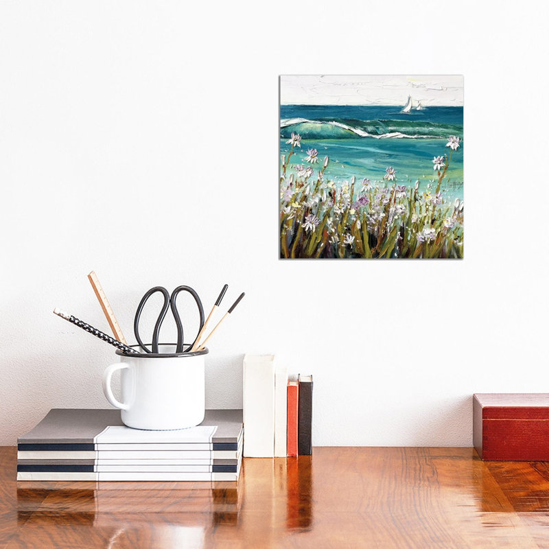 Coastal Irises 1 Piece Wrapped Canvas Painting, 30.48 cm H x 30.48 cm W