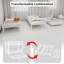Lit superposé simple au-dessus d'un lit simple en métal avec garde-corps de sécurité, conception silencieuse, structure robuste, sans sommier tapissier, blanc-117530228