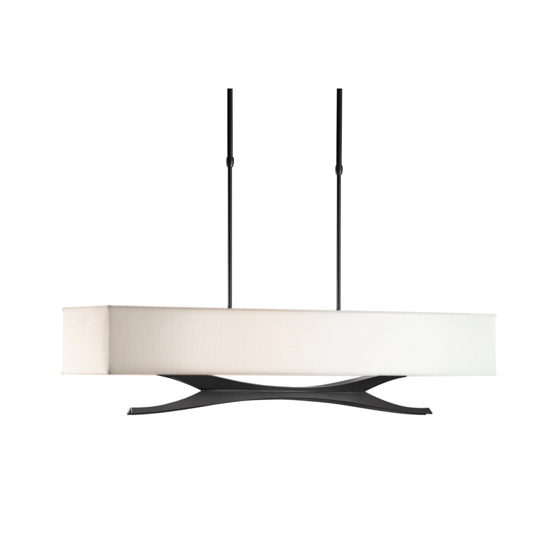 Moreau 4 - Light Kitchen Island Pendant, Natural Anna, Black