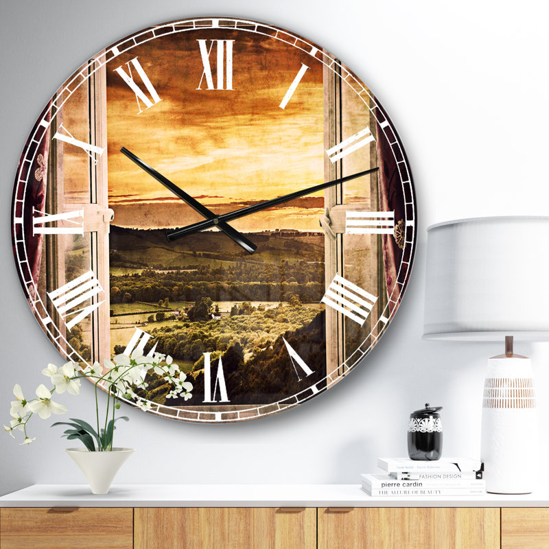 Horloge murale paysage surdimensionnée, Moyenne
