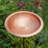 Hammered Solid Copper Staked Birdbath