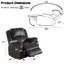 Fauteuil inclinable inclinable en similicuir noir Zuriel-468762115