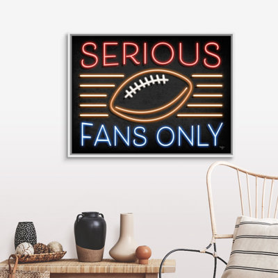 «Neon Football Fans» par Mollie B., reproduction d'art sur toile tendue