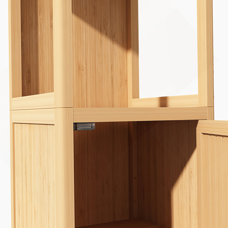 Multifunctional Bathroom Bamboo Storage Cabinet