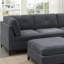 Canapé modulaire en chenille de chameau pour salon et canapé modulaire en L 2 po-1120637385