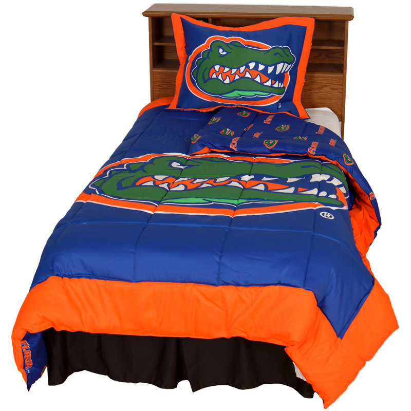 NCAA Sateen Comforter, Full Comforter + 2 Standard Shams, Florida Gators