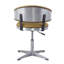 Tabouret en cuir de curcuma avec structure ergonomique et base pivotante 4