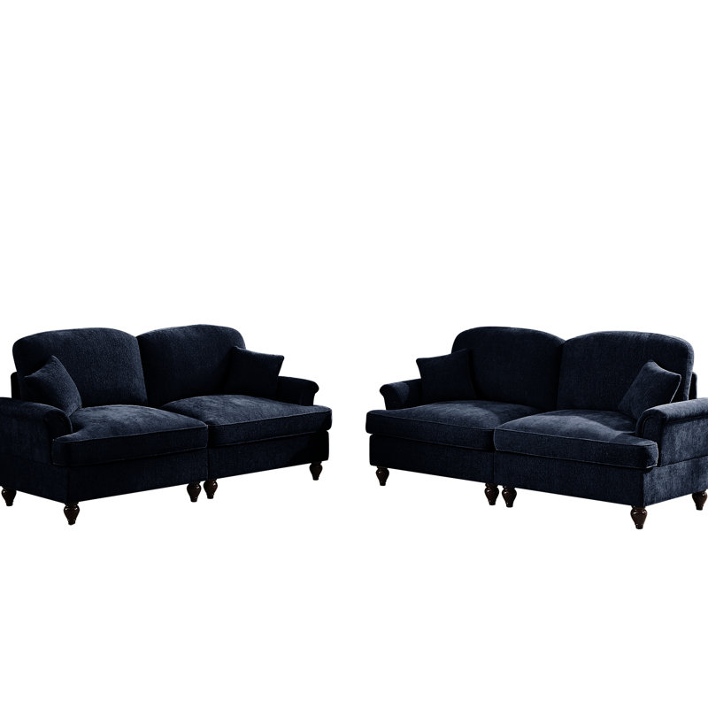 2 places et en bleu avec des dossiers en forme de fleur, des jupes à volants, des volants amovibles en tissu de chenille à fil d'argent, des courbes, des arrangements multiples pour un petit appartement