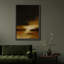 Reproduction de paysage abstrait foncé encadré sur toile pour décor de salon-118150934-120328048-118150935