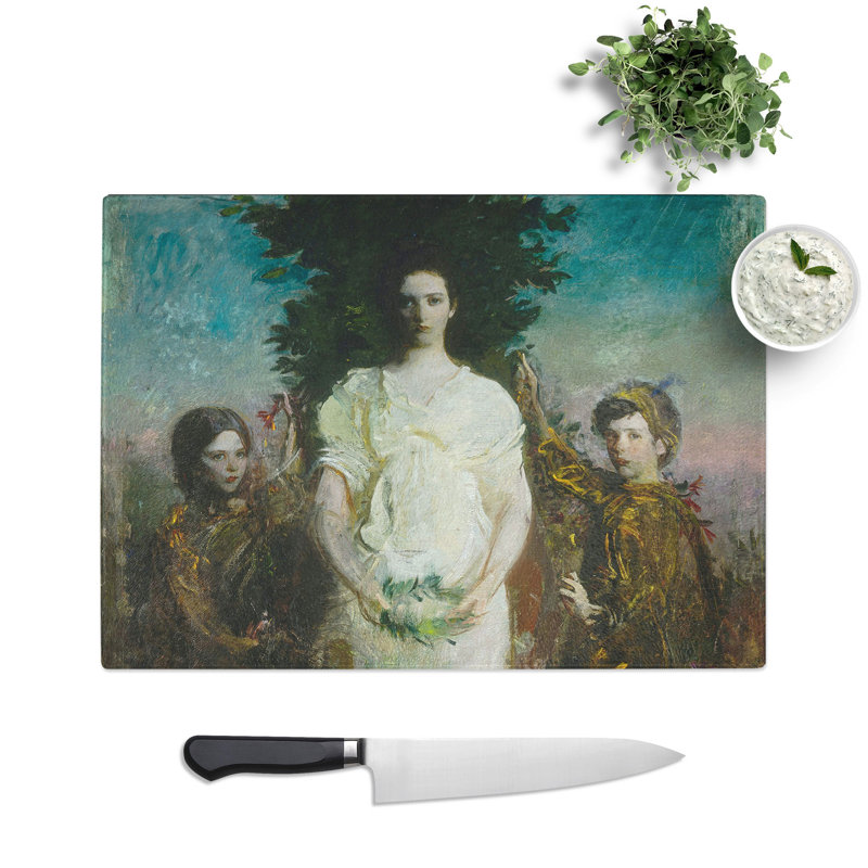 My Children by Abbott Handerson Thayer Chopping Board, 0.4cm H x 20cm W x 28.5cm L