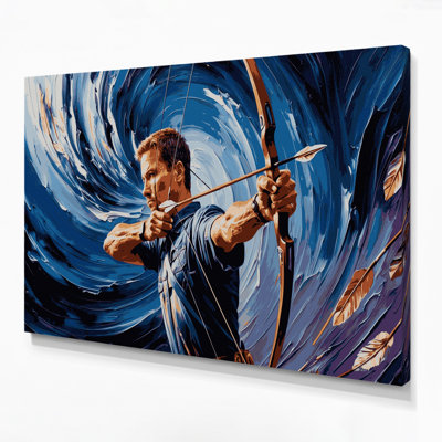 Sports Archery Gray Canvas Wall Art