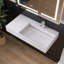 Lavabo de salle de bain à vasque murale 36 po avec trou pour robinet