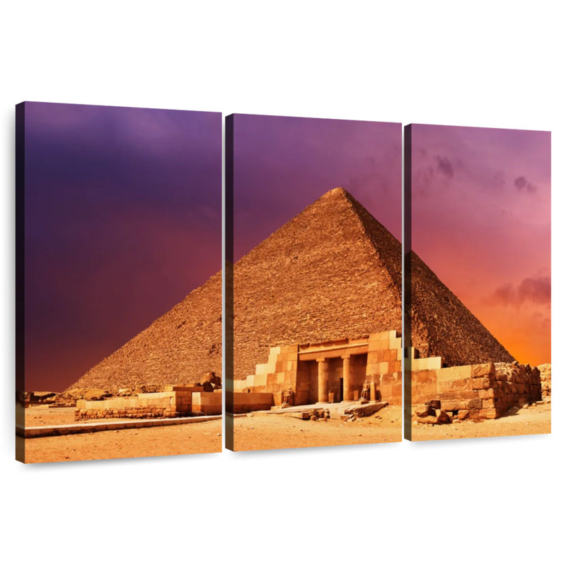 Lilie Ancient Egyptian Pyramid, 48" H x 74" W