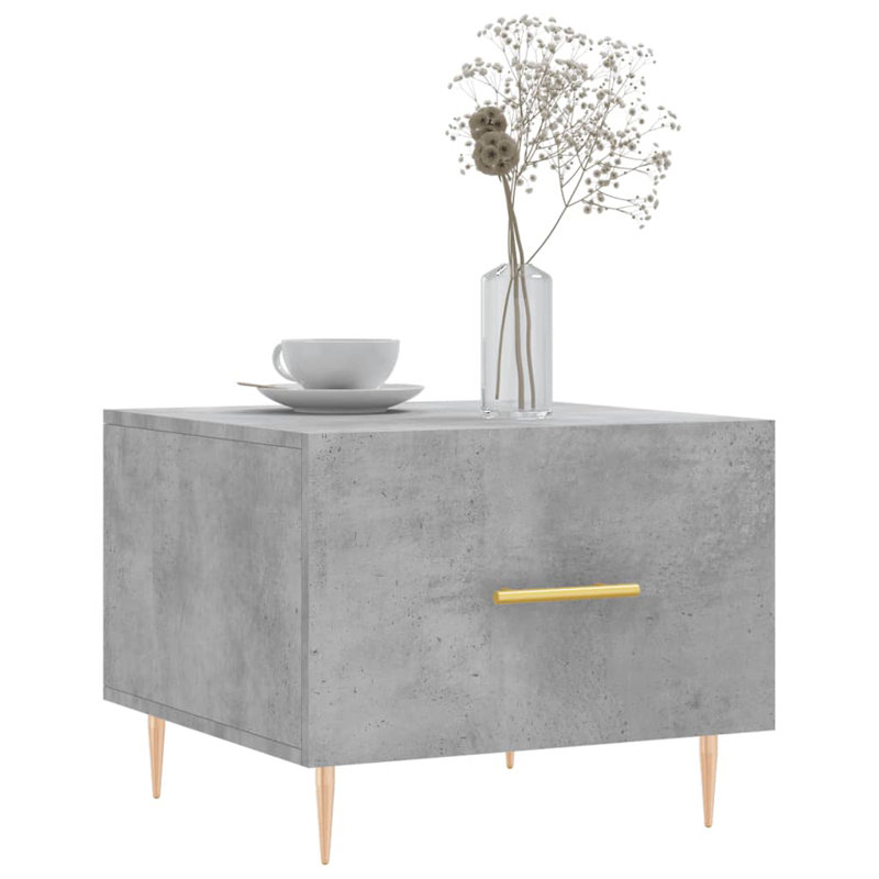 Four Leg Coffee Table with Storage, concrete grey
