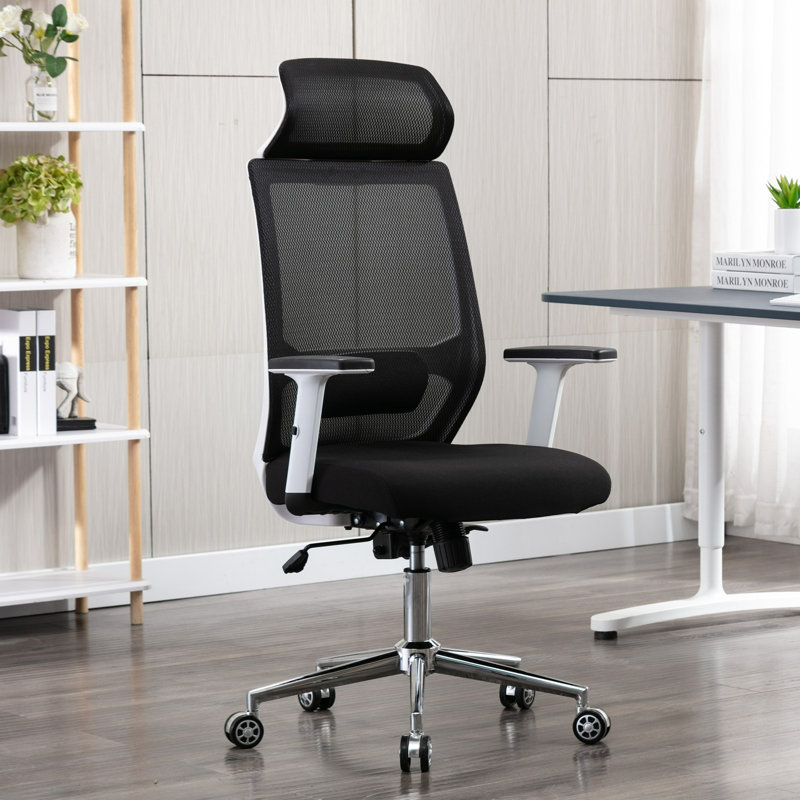Callem Mesh Task Chair with Headrest, Black